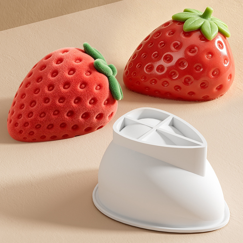 Soap Making Easy - 4Inch 3D Strawberry Silicone Mold Easy