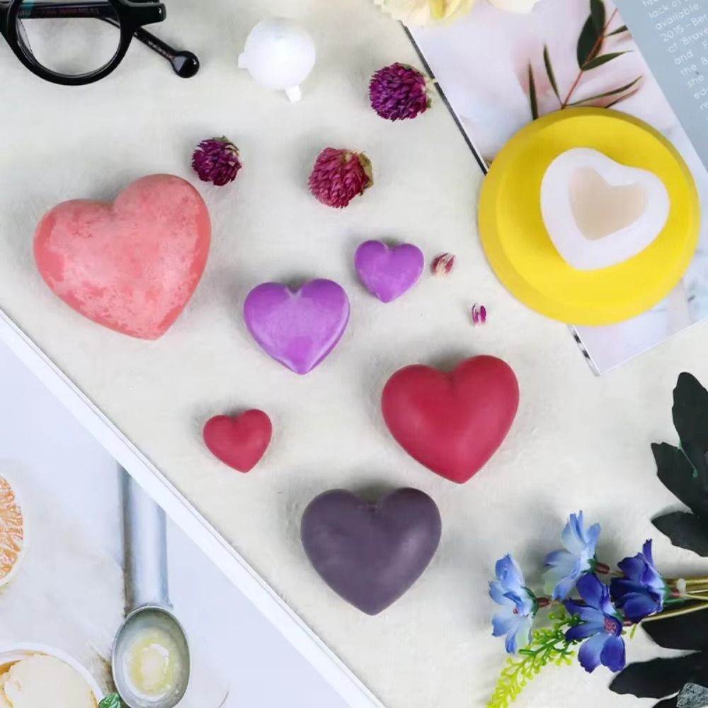 Soap Making Easy - Flexible Heart Shape 3D Heart Cake