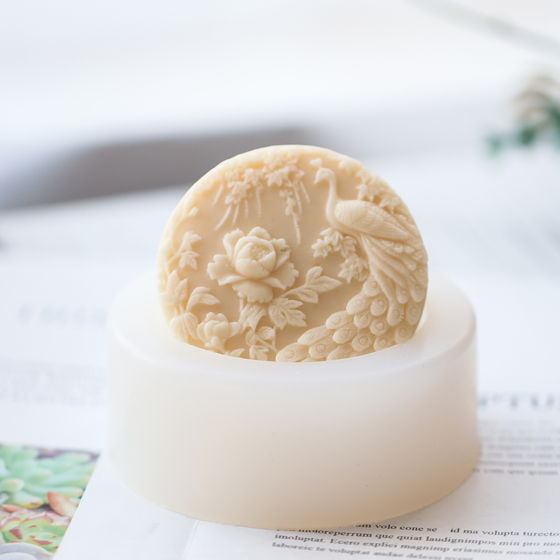 Soap Making Kit - Peacock Flower Pattern Silicone Soap Mold