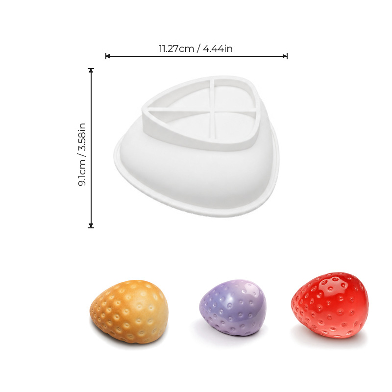 4Inch 3D Strawberry Silicone M - Soap Making Easy 评论和价格