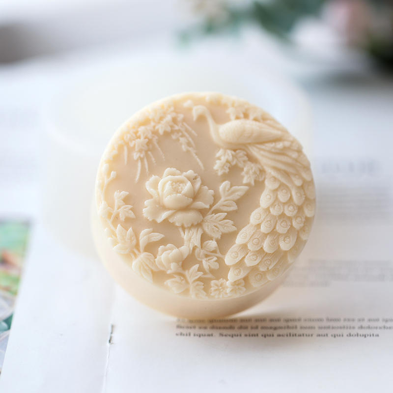 Peacock Flower Pattern Silicon - Soap Making Kit 评论和价格
